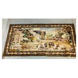 Vintage Rug With Horses and Dogs