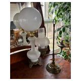 White globe antique lamp