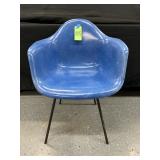 #805 Herman Miller/Eames Electric Blue Fiberglass Arm Shell Chair 