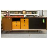#831 George Nelson for Herman Miller Walnut & Birch Credenza