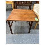 #841 Walnut Dunbar Side Table with Brass Feet Caps 