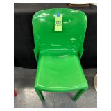 #850 Vico Magistretti for Artemide Green Plastic Stacking Chair 