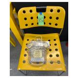 #852 1970 Enamel & Metal Stacking Chair by Rodeny Kinsman & Retro Clear Phone 