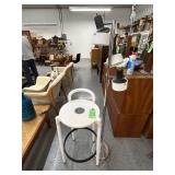 #858 Post Modern White Kartell Barstool & Matching Modern Floor Lamp 
