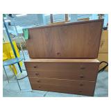 #865 Danish Modern 2 Piece Cabinet System (Teak& Veneer) 
