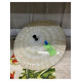 #911 Mid Century Modern Flying Saucer Pendant Swag Fixture 