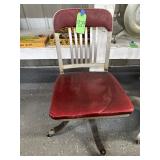 #929 Vintage Rolling Medical Office Swivel Aluminum Chair by Remmington Rand/  Zephyr Zerith 