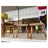 #939 Set of 4 Conant Ball Maple Chairs with Padded Seats 