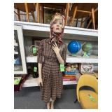 #942 Vintage Danish Mannequin made by Hindsgaul includes Wig & Clothes 