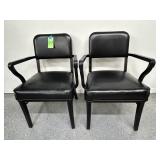 #959 Lot of 2 Steelcase Black Industrial Design Office Chairs 