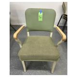 #961 Steelcase Olive Green Industrial Design Office Chair (Vinyl & Fabric) 