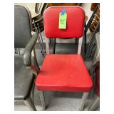 #965 General Fireproofing Red Aluminum Industrial Design Office Chair 