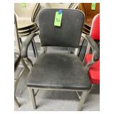 #966 Steelcase Aluminum Black /Vinyl Industrial Office Chair 