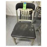#967 Steelcase Aluminum Black /Vinyl Office Chair 