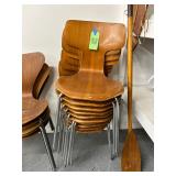 #968 Lot of 10 T-Chair Plywood Arnie Jacobsen for Fritz Hansen 