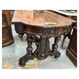 #602 Victorian Walnut Renaissance Revival Consol Center Table