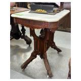 #605 Victorian Mohogany Marble Top Parlor Table