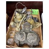 #637 Antique Inc wells, letter openers, etc.