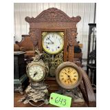 #643 Mantle Clock Group #1- Gingerbread, Seth Thomas, etc.