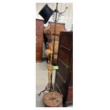 #650 Cast Iron Hall Tree with Umbrella Holders, Top Hat and Box