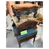 #661 Group of 3 Antique Victorian Footstools #3