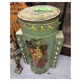 #673 Victorian Hand Painted Tin Spice and Flour Sifter Separator
