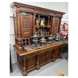 #694 Beautiful Antique French Renaissance Style Walnut Sideboard / Buffet
