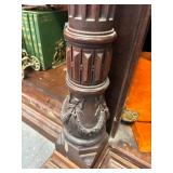 #699 Fantastic 4 Pillar Carved French Library Cabinet / Bookcase w/ Adjustable  Shelves