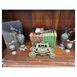 #704 Misc. Decorative and Book Lot incl. The Great Men and Famous Women  4 Vol Set, 