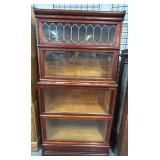 4pc Stacking Bookcase with Glass Doors