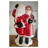 Vintage Mr. and Mrs. Clause Blow Mold- Christmas