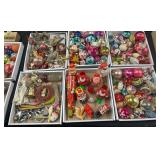 Large Assortment of Vintage Christmas Ornaments