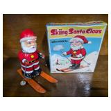 Mechanical Skiing Santa Clause with Box