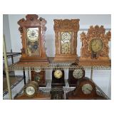 Gingerbread Mantle Clocks, Dome Top, etc.