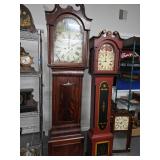 Antique William Phillips Grandfather Clock, Henry Form Museum Greenfield Village Floral Grandfather 