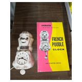 Animated French Poodle Clock with Box