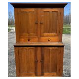 Great Antique Wooden Step-back Cupboard 