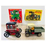 Tin Litho Friction Trucks with Boxes