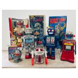Fantastic Collection of Japanese Tin Litho Robots