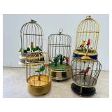 Antique 1930s Handcrafted tin litho Bird Cage Toys