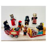 Japanese Battery Op Toy Bears incl. Royal Cub