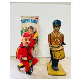 Cycling Daddy with box, & drummer boy