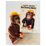 Lucky Seven Dice Throwing Monkey