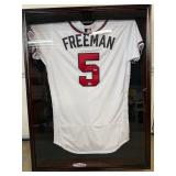 #194 Freddie Freeman signed Braves Jersey w/ Fanatics COA - framed