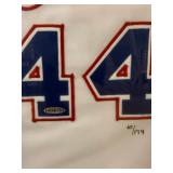 #198 Hank Aaron Autographed #44 Mitchell & Ness Atlanta Braves Cooperstown Collection 1974 Alt. Jer