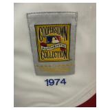 #198 Hank Aaron Autographed #44 Mitchell & Ness Atlanta Braves Cooperstown Collection 1974 Alt. Jer