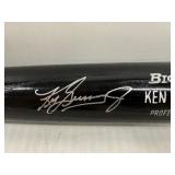 #104 Ken Griffey Jr. Signed Black Rawlings Big Stick Professional Baseball Bat 