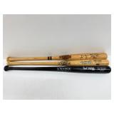 #112 (3) Autographed Young Baseball Bats incl. Dale Murphy Inscribed NL MVP 82, 83, Andrew Jones, & 