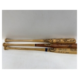 #113 (3) Autographed Baseball Bats incl. Rawlings Rafael Furcal Inscribed ROY 2000, Young Javier Lop