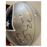 #119 Tom Brady Patriots signed helmet “6X SB CHAMP” inscription with Tristar and  Fanatics COA with 